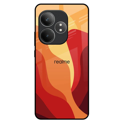 Magma Color Pattern Realme GT 6 5G Glass Back Cover Online