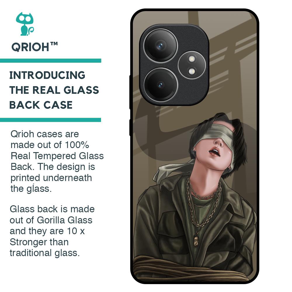 Blind Fold Glass Case for Realme GT 6 5G