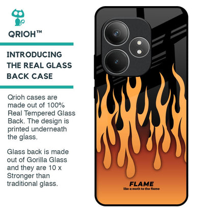Fire Flame Glass Case for Realme GT 6 5G
