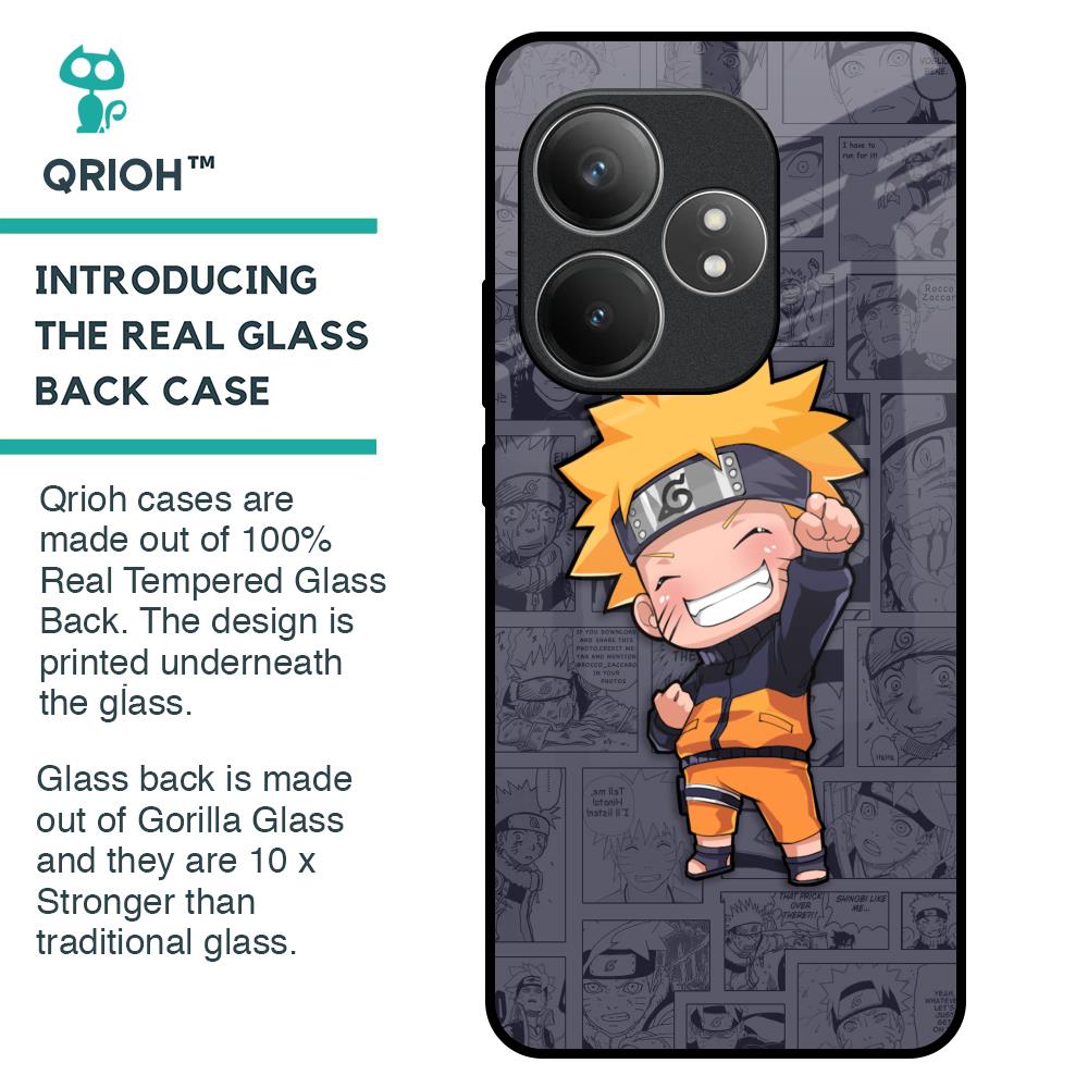 Orange Chubby Glass Case for Realme GT 6 5G
