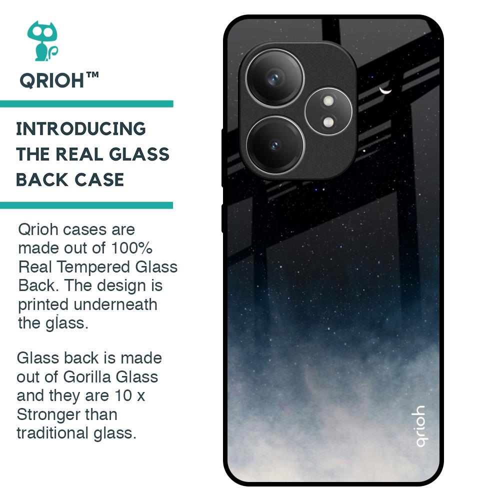 Black Aura Glass Case for Realme GT 6 5G