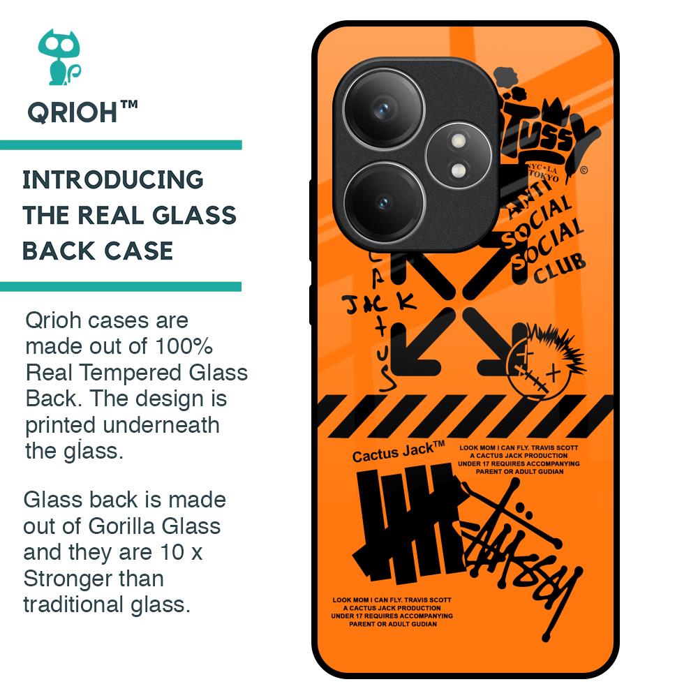Anti Social Club Glass Case for Realme GT 6 5G