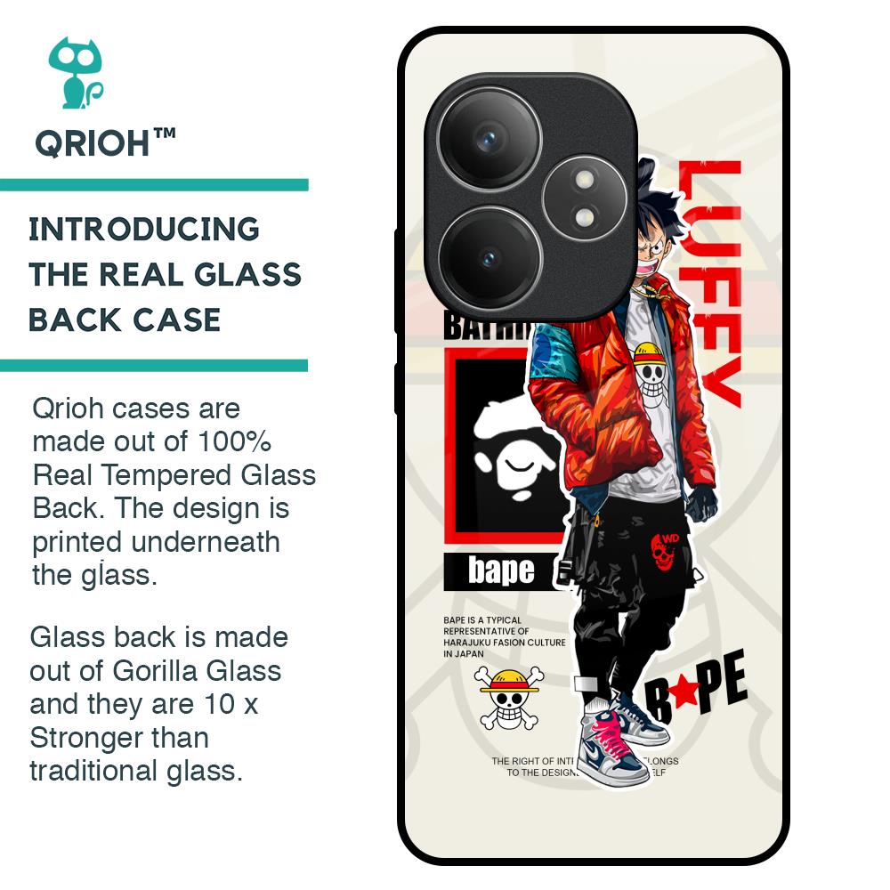 Bape Luffy Glass Case for Realme GT 6 5G