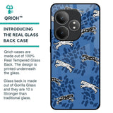 Blue Cheetah Glass Case for Realme GT 6 5G