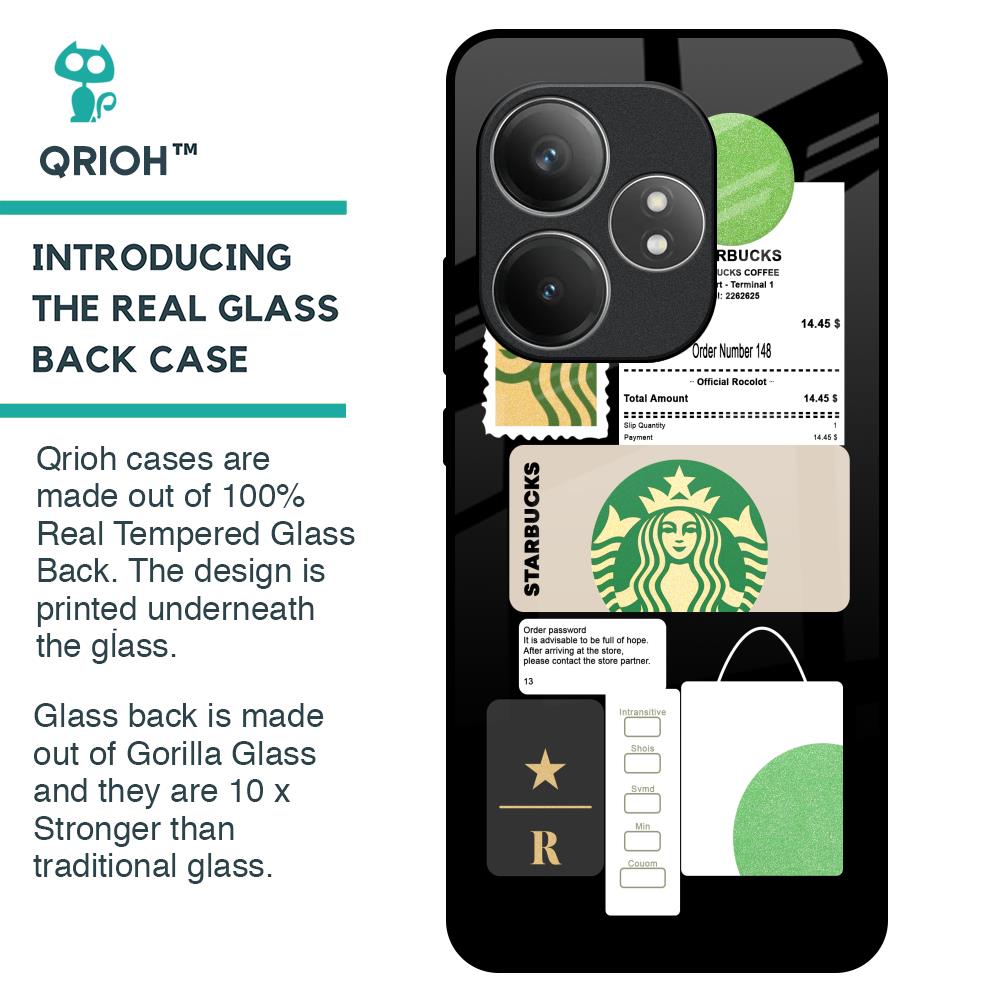 Coffee Latte Glass Case for Realme GT 6 5G