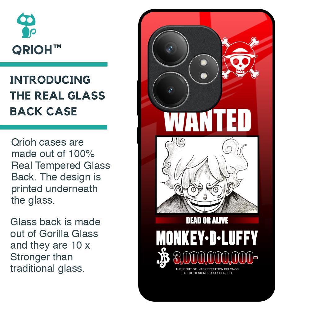 Luffy Wanted Glass Case for Realme GT 6 5G