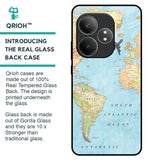 Travel Map Glass Case for Realme GT 6 5G
