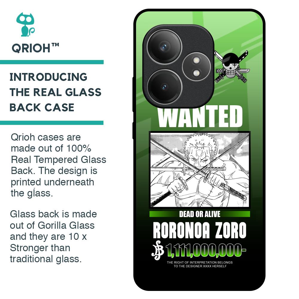 Zoro Wanted Glass Case for Realme GT 6 5G