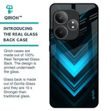 Vertical Blue Arrow Glass Case For Realme GT 6 5G