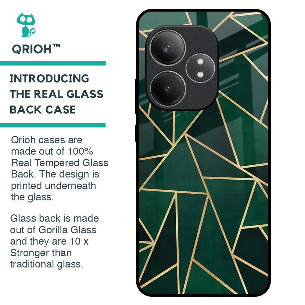 Abstract Green Glass Case For Realme GT 6 5G