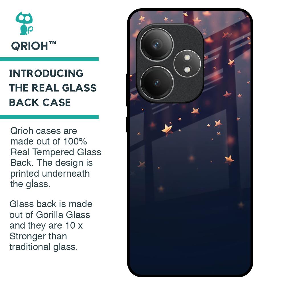 Falling Stars Glass Case For Realme GT 6 5G