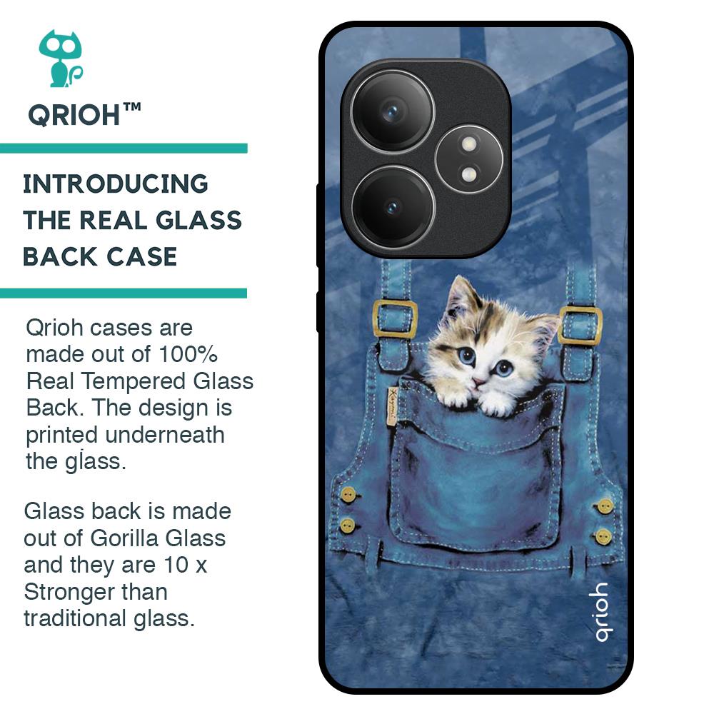 Kitty In Pocket Glass Case For Realme GT 6 5G