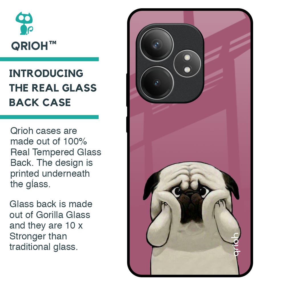 Funny Pug Face Glass Case For Realme GT 6 5G