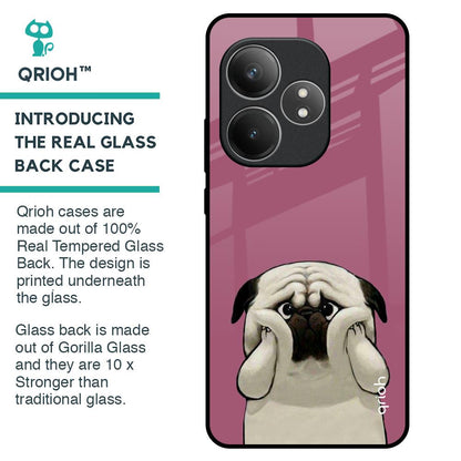 Funny Pug Face Glass Case For Realme GT 6 5G