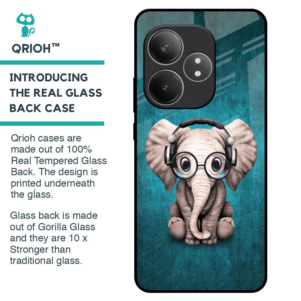 Adorable Baby Elephant Glass Case For Realme GT 6 5G