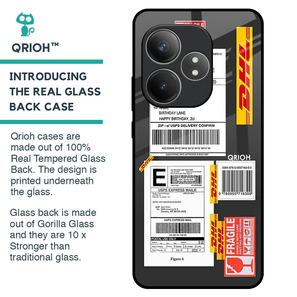 Cool Barcode Label Glass Case For Realme GT 6 5G