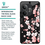 Black Cherry Blossom Glass Case for Realme GT 6 5G