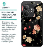 Black Spring Floral Glass Case for Realme GT 6 5G