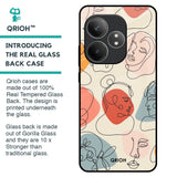 Abstract Faces Glass Case for Realme GT 6 5G