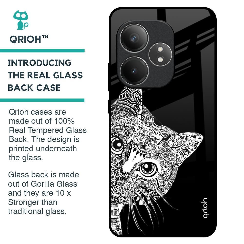 Kitten Mandala Glass Case for Realme GT 6 5G