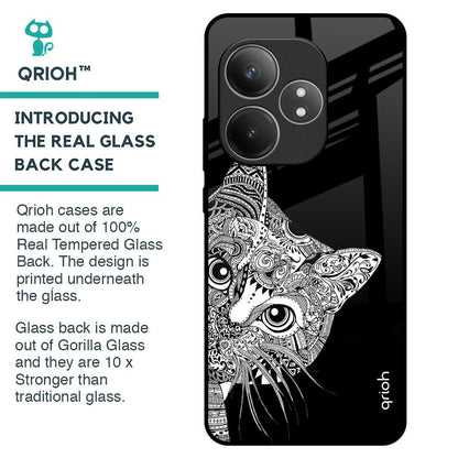 Kitten Mandala Glass Case for Realme GT 6 5G