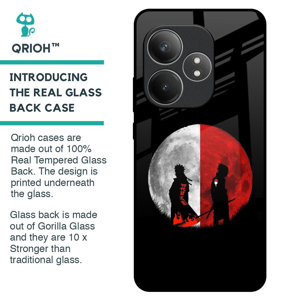 Anime Red Moon Glass Case for Realme GT 6 5G