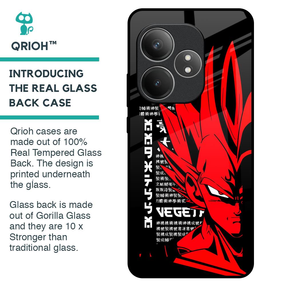 Red Vegeta Glass Case for Realme GT 6 5G