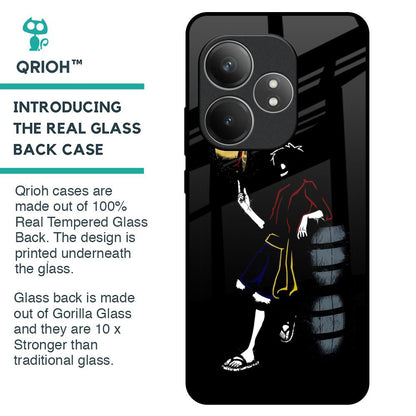 Luffy Line Art Glass Case for Realme GT 6 5G