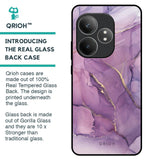 Purple Gold Marble Glass Case for Realme GT 6 5G