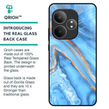 Vibrant Blue Marble Glass Case for Realme GT 6 5G