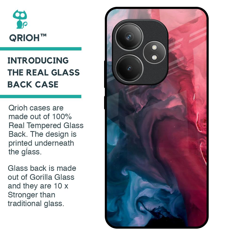 Blue & Red Smoke Glass Case for Realme GT 6 5G