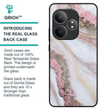 Pink & Gold Gllitter Marble Glass Case for Realme GT 6 5G