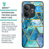 Turquoise Geometrical Marble Glass Case for Realme GT 6 5G