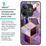 Purple Rhombus Marble Glass Case for Realme GT 6 5G