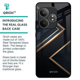 Sleek Golden & Navy Glass Case for Realme GT 6 5G