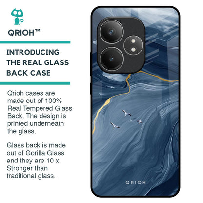 Deep Ocean Marble Glass Case for Realme GT 6 5G