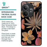 Lines Pattern Flowers Glass Case for Realme GT 6 5G