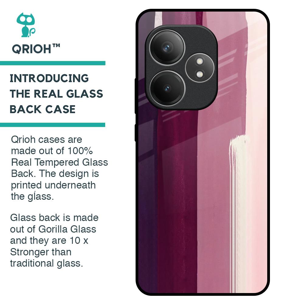 Brush Stroke Art Glass Case for Realme GT 6 5G