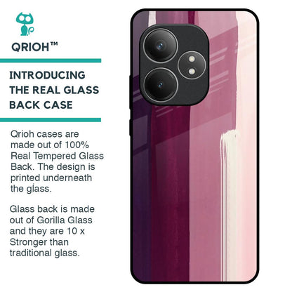 Brush Stroke Art Glass Case for Realme GT 6 5G