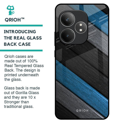 Multicolor Wooden Effect Glass Case for Realme GT 6 5G