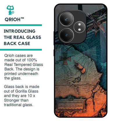 Geographical Map Glass Case for Realme GT 6 5G