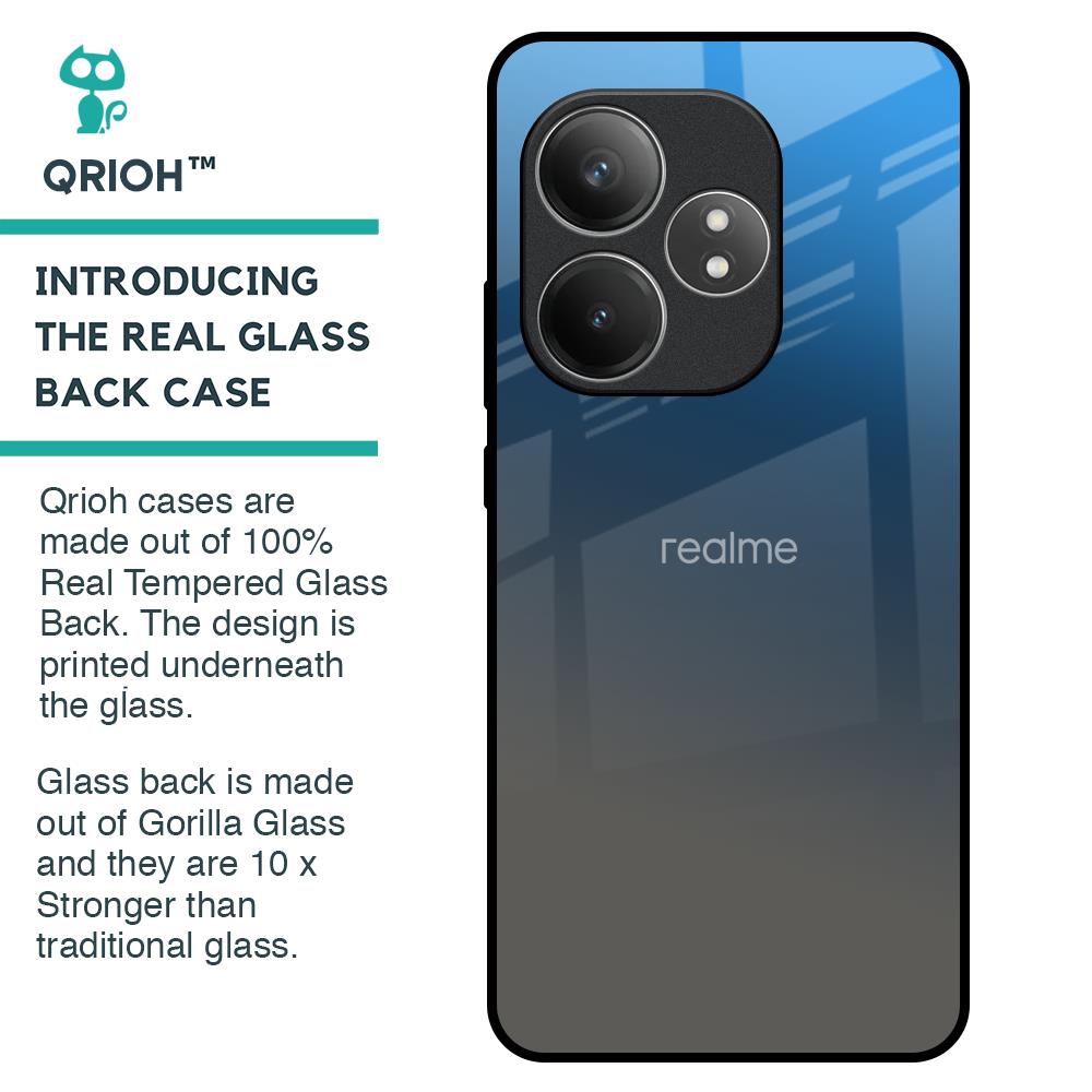 Blue Grey Ombre Glass Case for Realme GT 6 5G