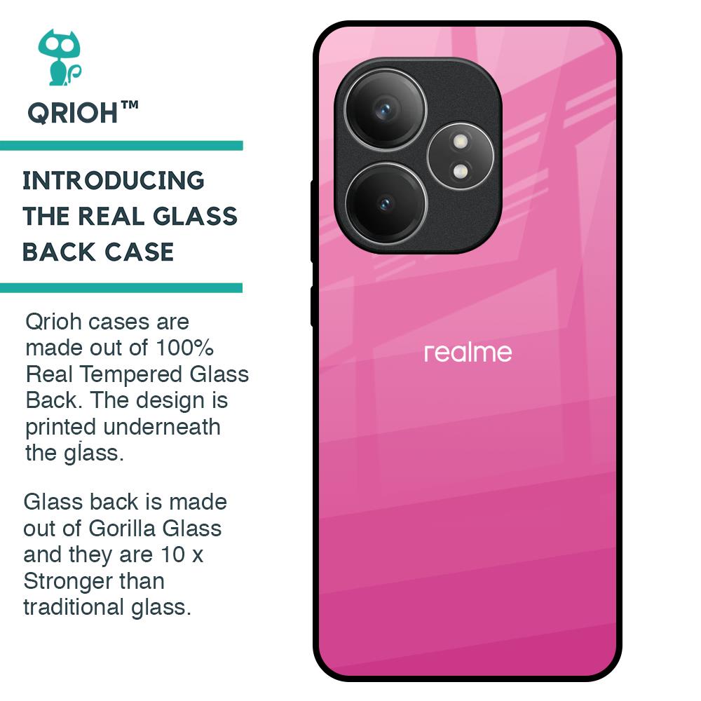 Pink Ribbon Caddy Glass Case for Realme GT 6 5G
