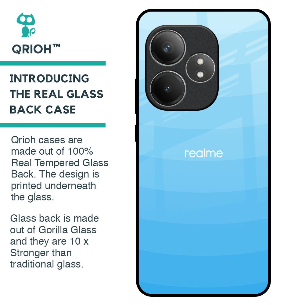 Wavy Blue Pattern Glass Case for Realme GT 6 5G