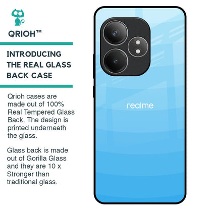Wavy Blue Pattern Glass Case for Realme GT 6 5G
