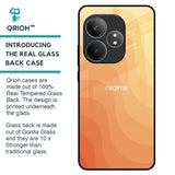 Orange Curve Pattern Glass Case for Realme GT 6 5G
