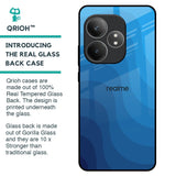 Blue Wave Abstract Glass Case for Realme GT 6 5G