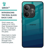 Green Triangle Pattern Glass Case for Realme GT 6 5G