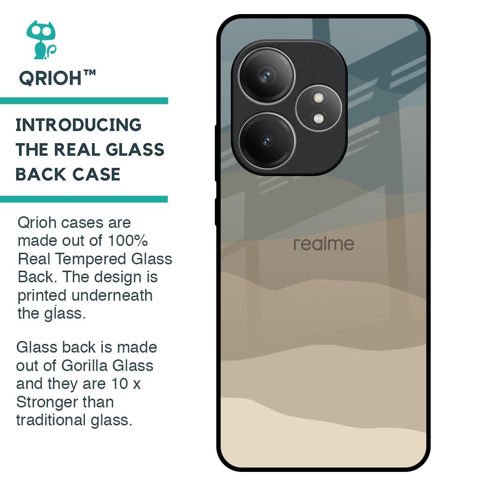 Abstract Mountain Pattern Glass Case for Realme GT 6 5G