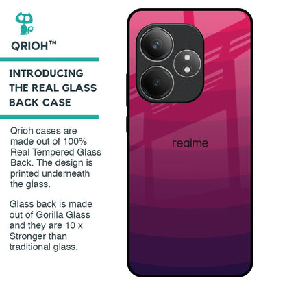 Wavy Pink Pattern Glass Case for Realme GT 6 5G